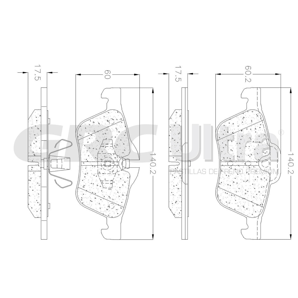 GMD939 - BALATAS SEMIMETALICAS DELANTERAS PARA MINI COOPER S 2008-2008