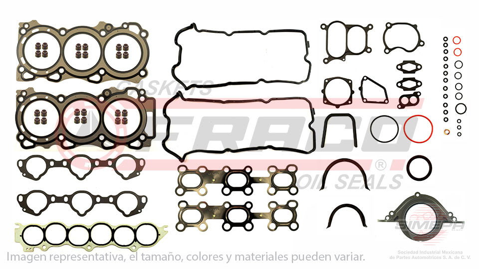 FSX-5862030 - JUEGO DE EMPAQUES PARA INFINITI I35 V6 3.5 L 24 V. DOHC VQ35DE 2002-2004
