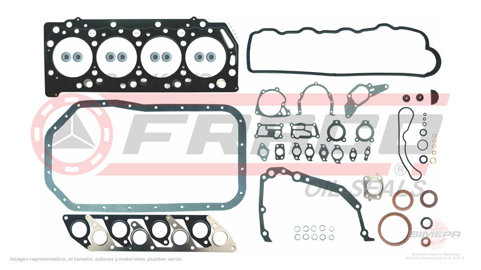 FSX-5540332 - JUEGO DE EMPAQUES PARA MITSUBISHI L200 L4 2.5 L DIESEL 8 V. DIESEL 4D56T 2000-2005