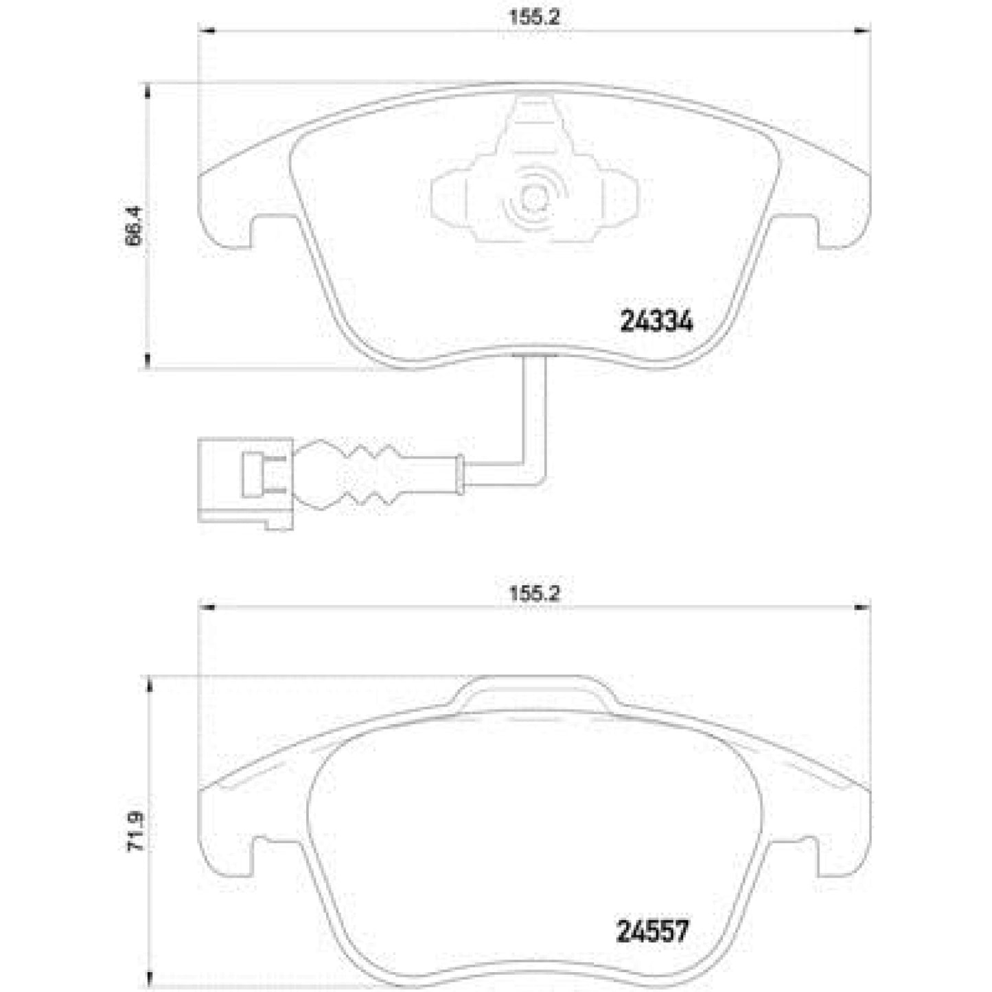 BRE-P85130 - BALATAS DELANTERAS PARA VOLKSWAGEN PASSAT BASE 2012-2016