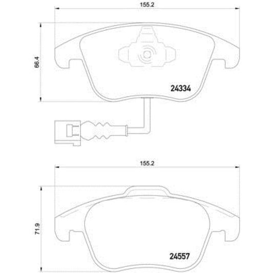 BRE-P85130 - BALATAS DELANTERAS PARA VOLKSWAGEN PASSAT BASE 2012-2016