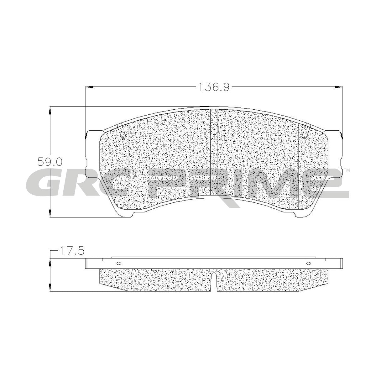 GPRD1164 - BALATAS CERAMICAS DELANTERAS PARA FORD FUSION 2.3L 2006-2009