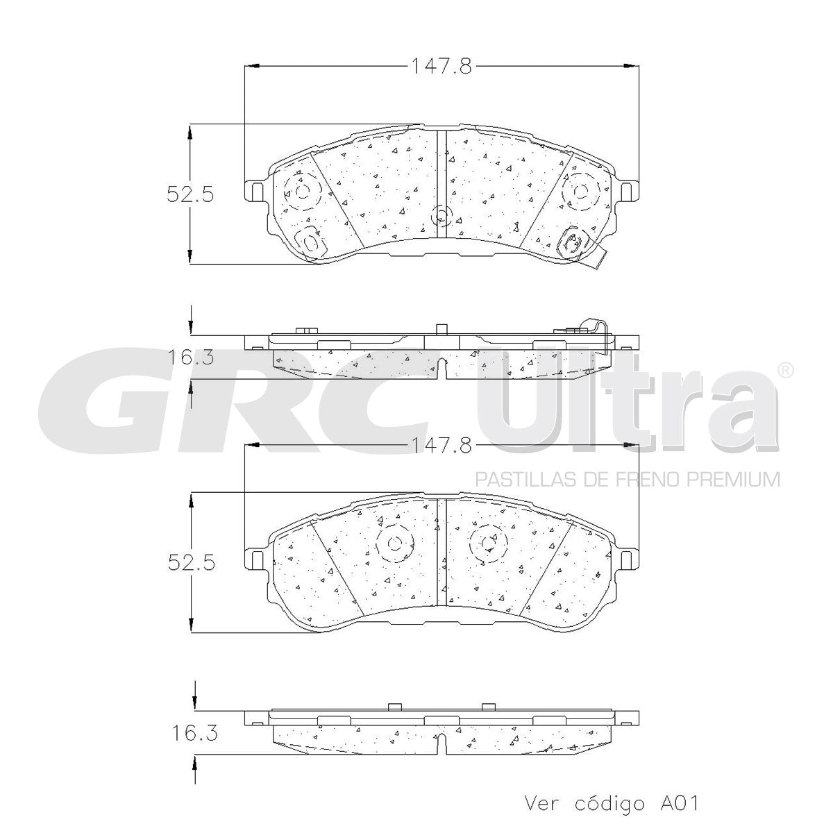 GCD2208 - BALATAS CERAMICAS TRASERAS PARA FORD RANGER 2019-2023