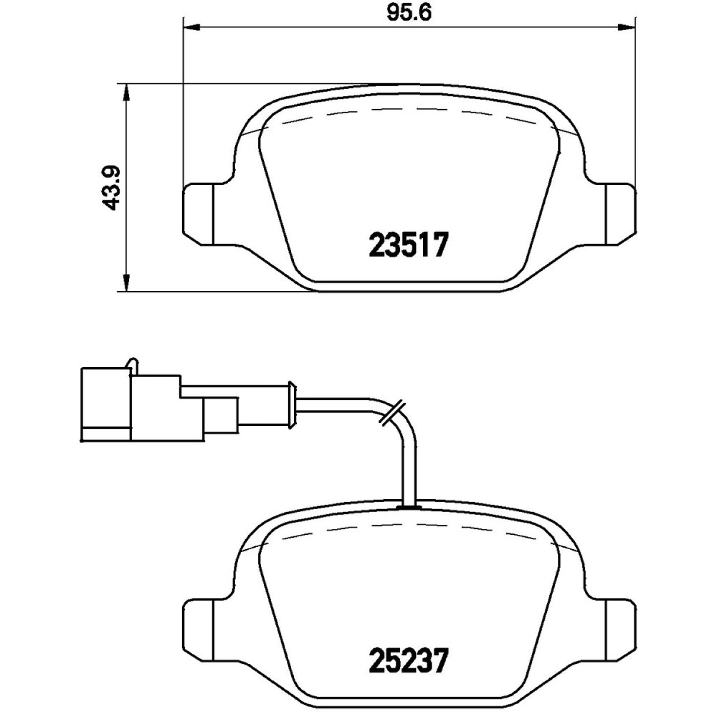 BRE-P23131 - BALATAS TRASERAS PARA ALFA ROMEO MITO BASE 2017-2017