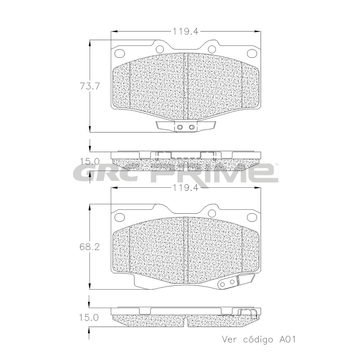 GPRD436SD - BALATAS SEMIMETALICAS DELANTERAS PARA TOYOTA 4RUNNER SR5 3.0L 1988-1988