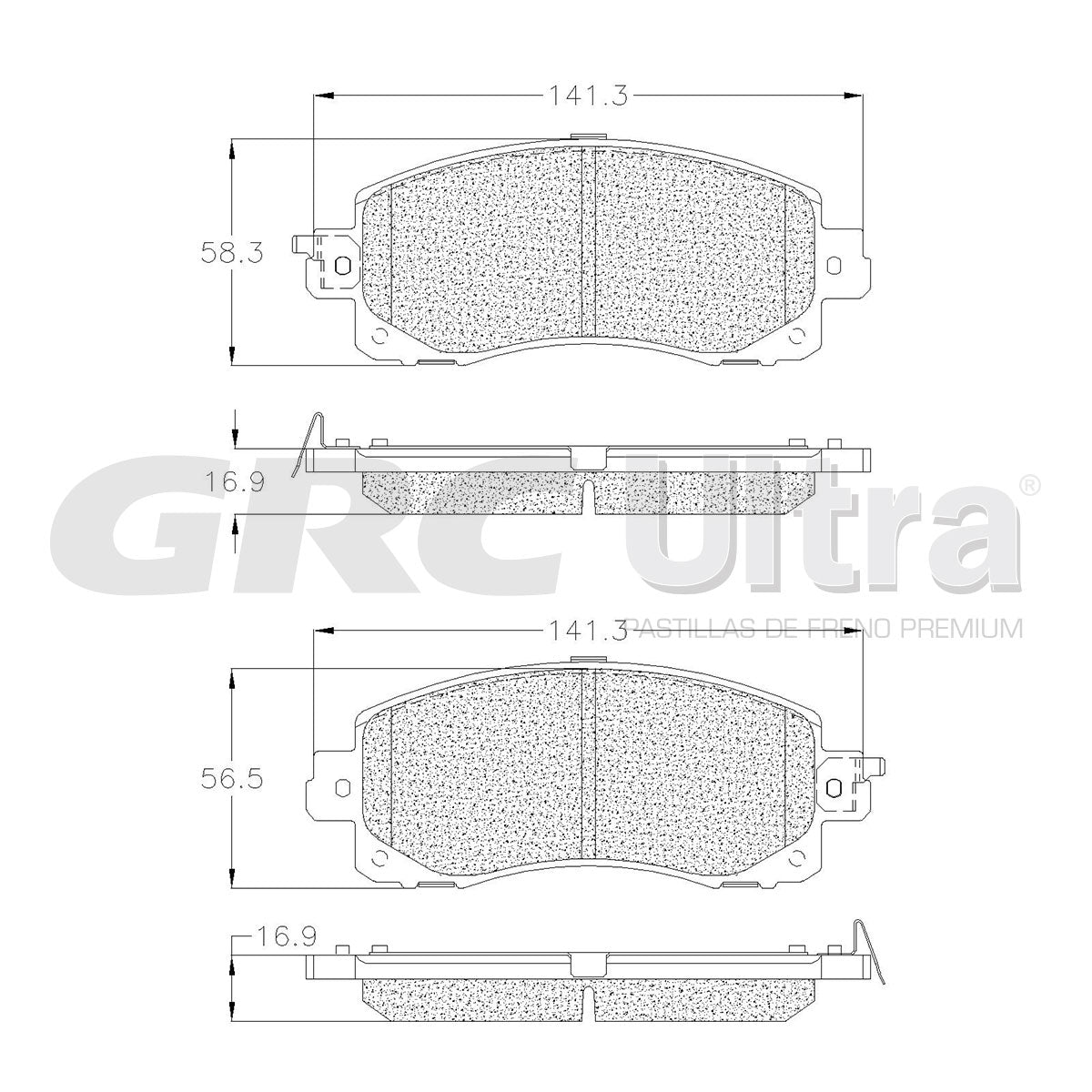 GCD2045 - BALATAS CERAMICAS DELANTERAS PARA SUBARU CROSSTREK 2018-2023