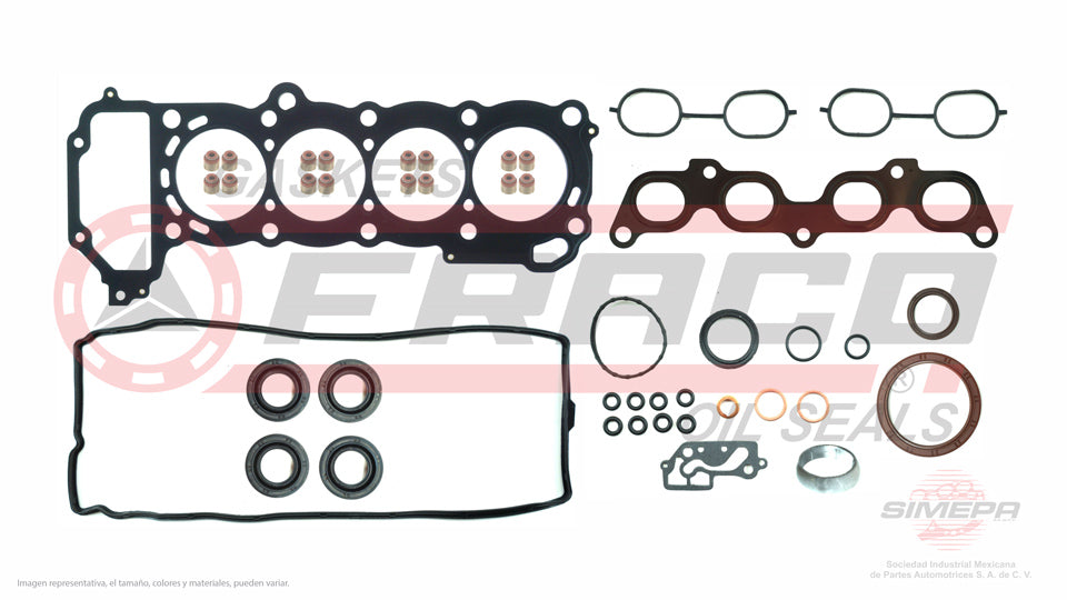 FSX-5840042 - JUEGO DE EMPAQUES PARA NISSAN MARCH L4 1.4 L 16 V. DOHC CR14DE 2003-2011