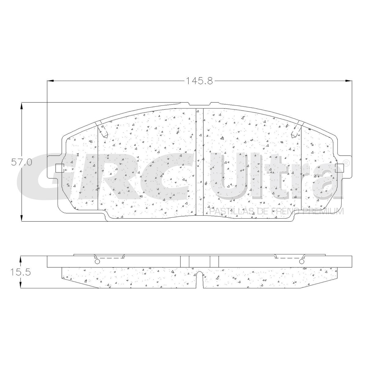 GMD1344 - BALATAS SEMIMETALICAS DELANTERAS PARA TOYOTA HIACE 2007-2019