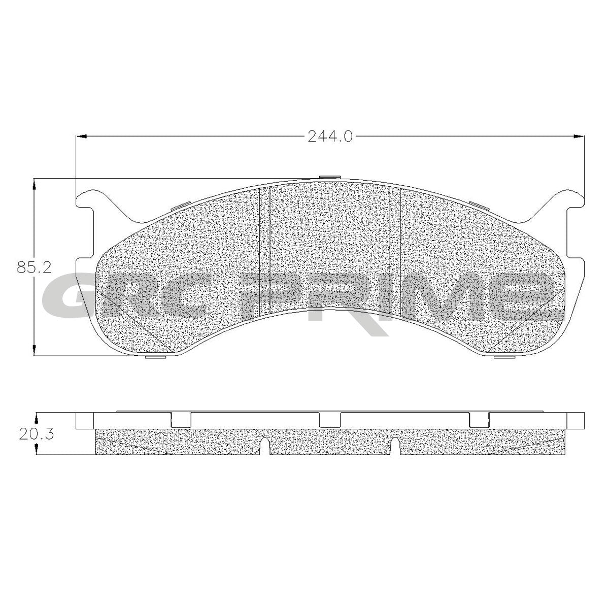 GPRD786SD - BALATAS SEMIMETALICAS DELANTERAS PARA BLUE BIRD ALL AMERICAN RE 1999-2007