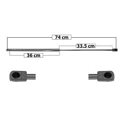 MANJ-51200 - AMORTIGUADOR COFRE PARA VOLKSWAGEN PASSAT 2012-2014 DERECHA/IZQUIERDA DELANTERA