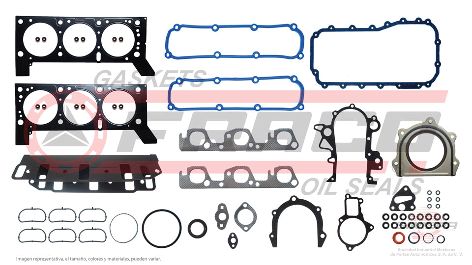 FSX-1162047 - JUEGO DE EMPAQUES PARA JEEP WRANGLER V6 3.8 L 12 V OHV EGT 2007-2011