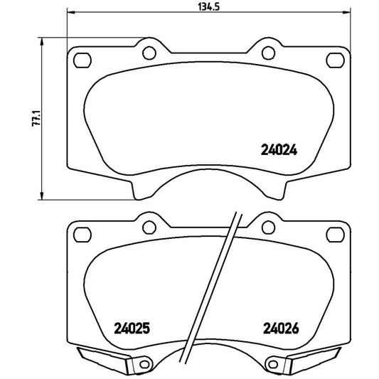 BRE-P83066 - BALATAS DELANTERAS PARA LEXUS GX470 BASE 2003-2009