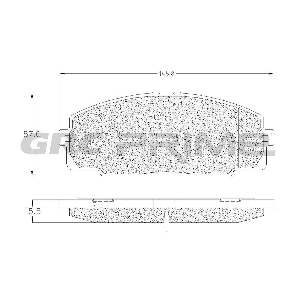 GPRD1344SD - BALATAS SEMIMETALICAS DELANTERAS PARA TOYOTA HIACE 2007-2019