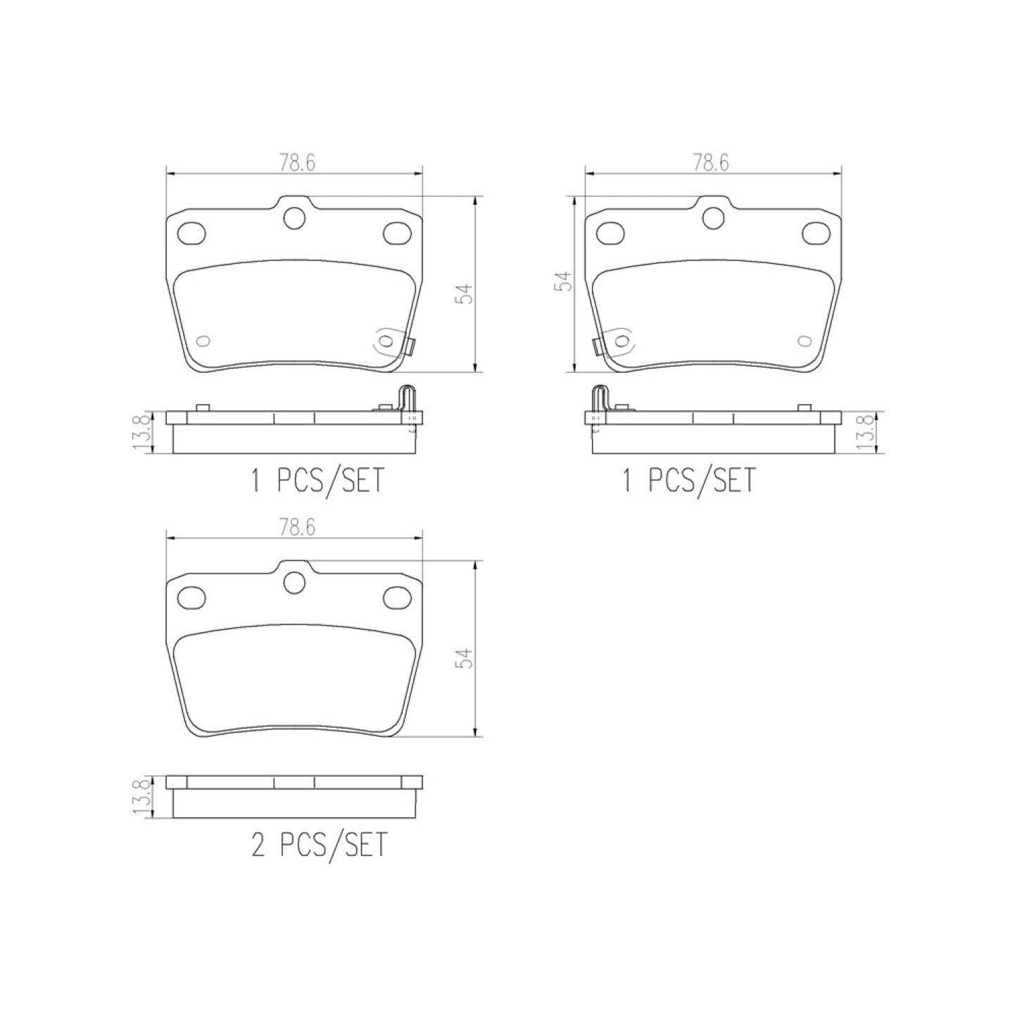 BRE-P83119N - BALATAS TRASERAS PARA TOYOTA RAV4 BASE 2004-2005