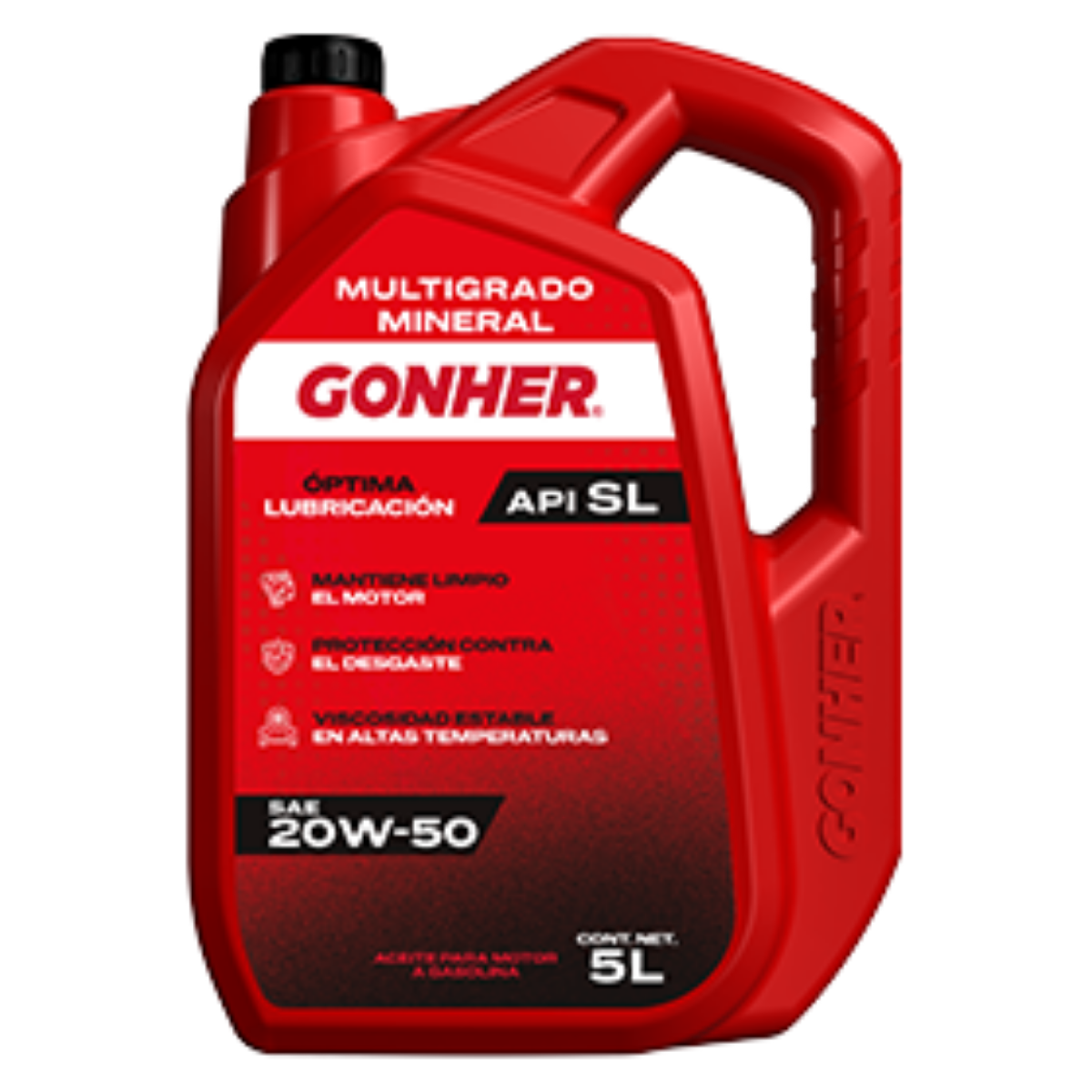 GH-1033943 - ACEITE GONHER SAE 20W-50 API SL CAJA CON 4 PIEZAS DE 5 LITROS
