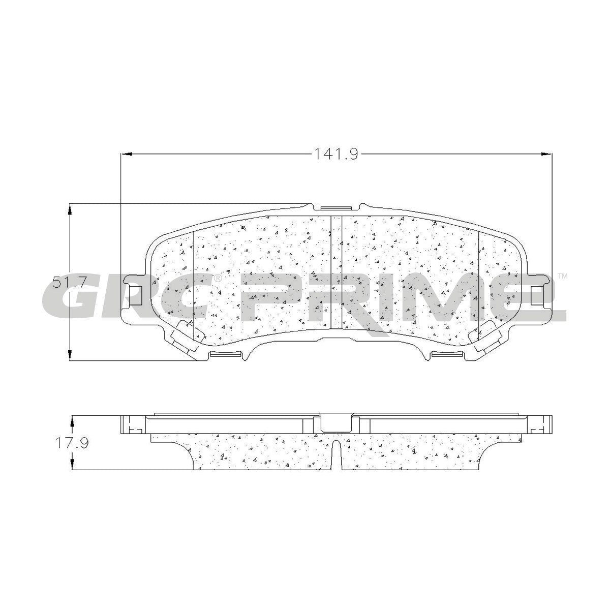 GPRD2032 - BALATAS CERAMICAS TRASERAS PARA NISSAN TITAN 2017-2024