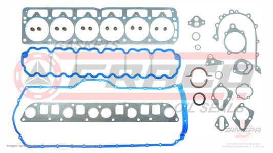 FSX-0260065 GASKET SET 4.0L AMC 6 CYL JEEP CHEROKEE WRANGLER 242 VIN V 01/06 ENGINE COVER AND SILICONE PAN CHRYSLER