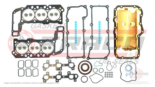 FSX-0262010-1 GASKET SET (FS-271) 3.7L 6 CYL DODGE JEEP LIBERTY PICK UP RAM 02/05 02/06 METAL HEAD NR CHRYSLER TIP COVER