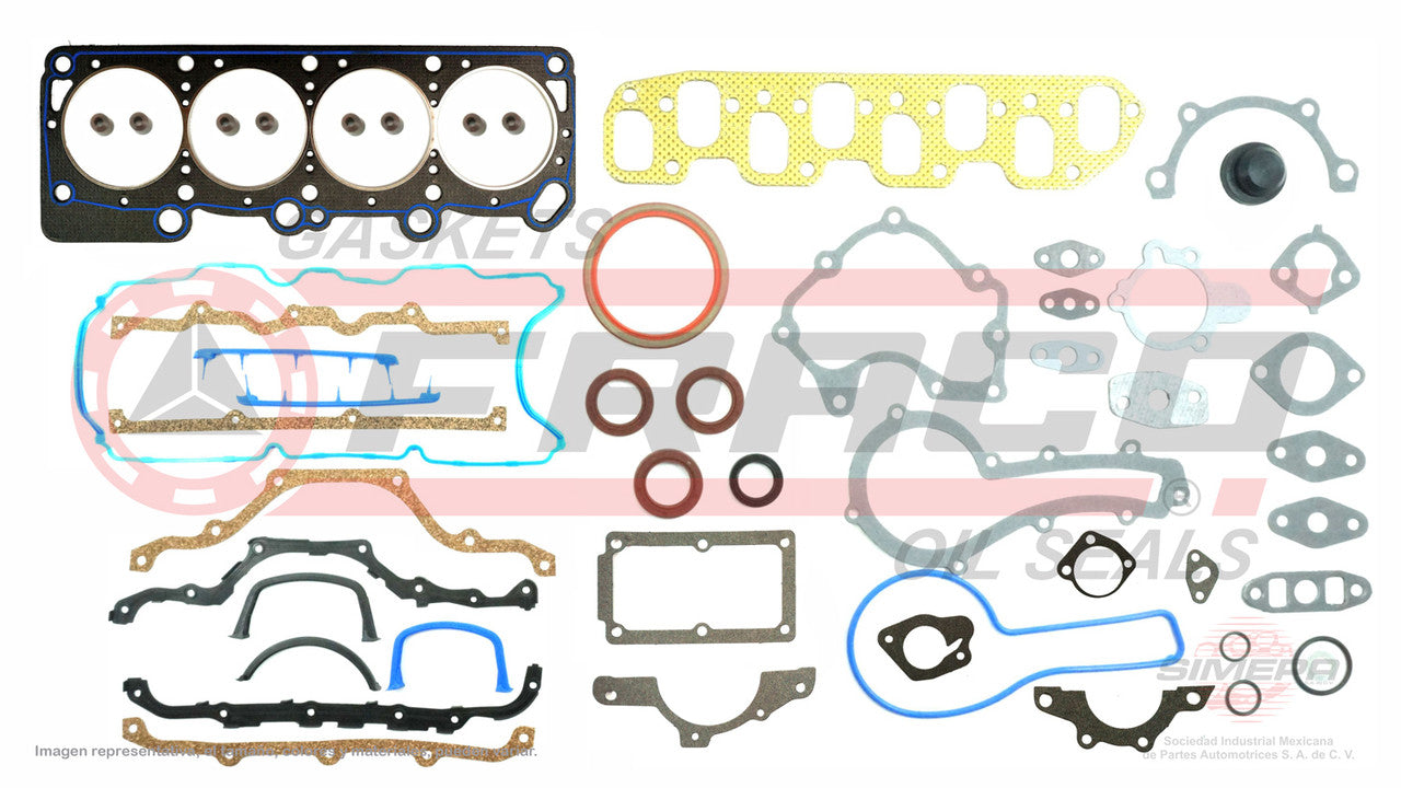 FSX-1140060 GASKET SET (FS-240-1)(JC-1405) 2.2L 2.5L DATR K SHADOW SPIRIT LE BARON SOHC TURBO 89/95 LONG CRANKCASE HEAD SB CHRYSLER