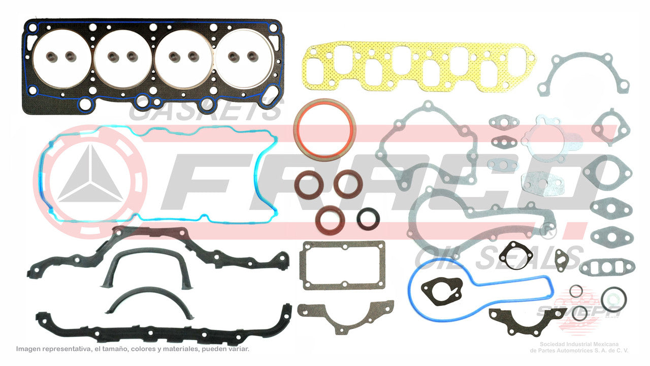 FSX-1140062 GASKET SET (FS-240-2)(JC-1406) 2.2L 2.5L 135 153 INTERCOOLER DART K VOLARE K LONG CRANKCASE SILICON 88/95 CHRYSLER