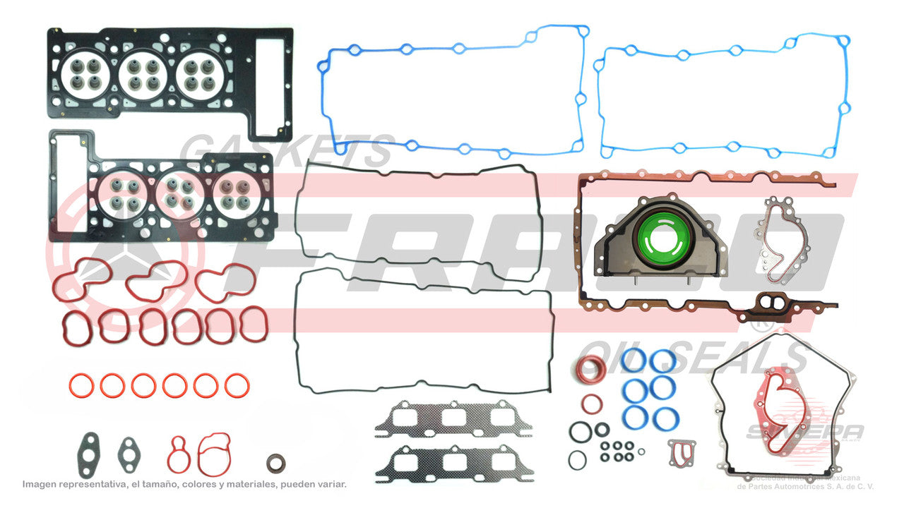 FSX-1162008 GASKET SET (FS-280 FS-280-1)(JC-1423) 2.7L STRATUS 167 VIN RU 24V CONCORDE INTREPID JOURNEY DOHC 99/04 HEAD CHRYSLER