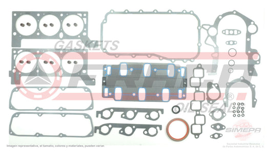 FSX-1162020 GASKET KIT (FS-254)(JC-1410 JC-1410-1) 3.3L VOYAGER 202 91/98 INCLUDES CHRYSLER SMALL INTAKE SHELL