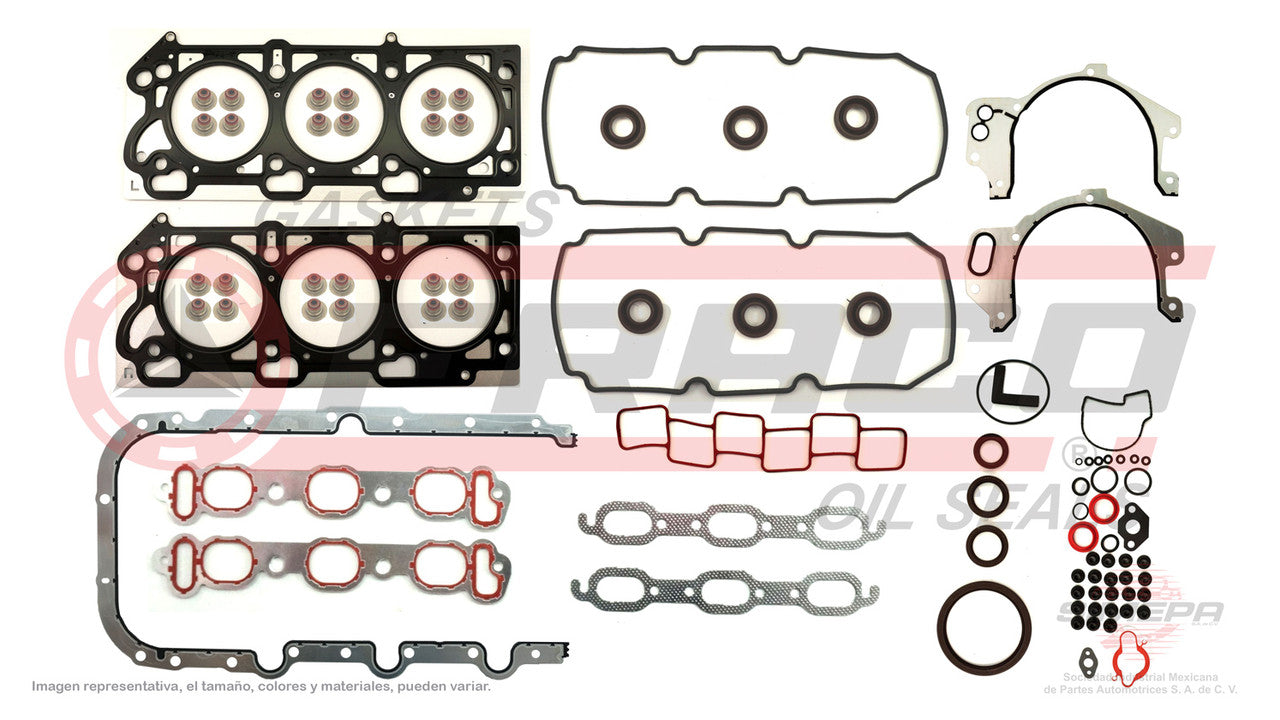 FSX-1162035 GASKET SET 3.5L CHRYSLER V6 300 300M CIRRUS INTREPID 215 (3.158 CC) SOHC VIN M 03/04 VIN V 04 MLS HEAD CHRYSLER