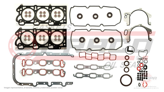 FSX-1162035 GASKET SET 3.5L CHRYSLER V6 300 300M CIRRUS INTREPID 215 (3.158 CC) SOHC VIN M 03/04 VIN V 04 MLS HEAD CHRYSLER