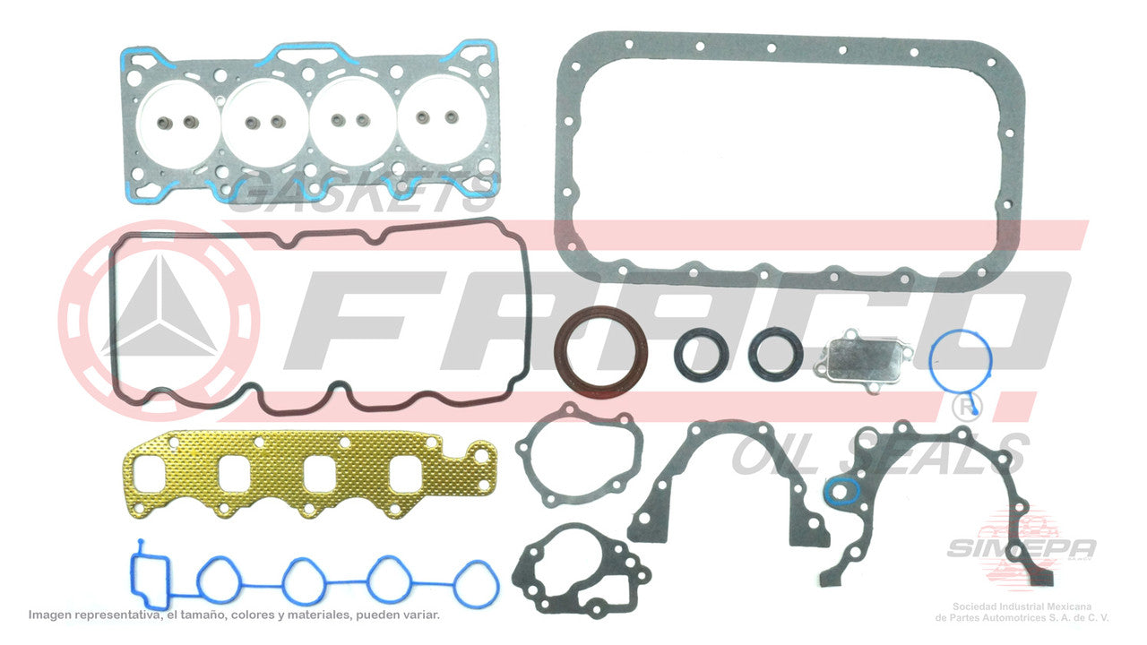 FSX-1640010 GASKET SET (FS-116)(JC-1234) 1.0L PONTIAC MATIZ 04/08 F12S3 W/PAN GASKET CAMSHAFT SEAL HEAD GF GENERAL MOTORS