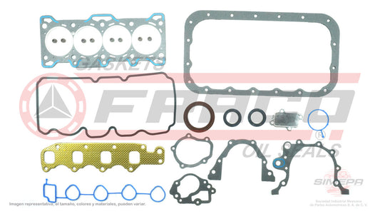 FSX-1640010 GASKET SET (FS-116)(JC-1234) 1.0L PONTIAC MATIZ 04/08 F12S3 W/PAN GASKET CAMSHAFT SEAL HEAD GF GENERAL MOTORS