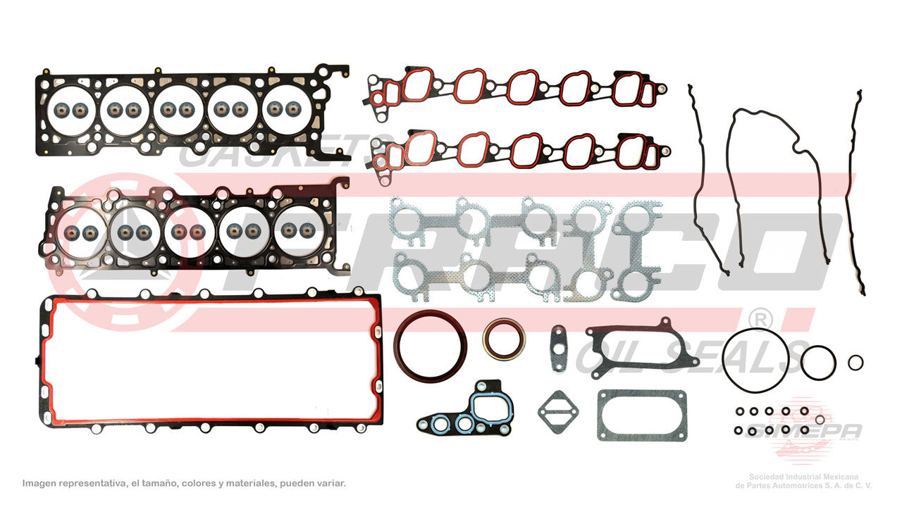 FSX-2612001 GASKET KIT (FS-390-1)(JC-1544-1) 6.8L FORD V10 TRITON F450 VIN S 97/06 MUL ADM SQUARE WINDOW HEAD MLS FORD