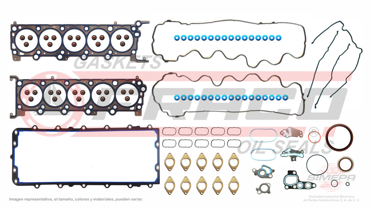 FSX-2612005 GASKET SET (JC-1544-2) 6.8L FORD V10 TRITON 30V VIN &amp; SOHC FSERIES F450 F550 F650 F750 04/08. MLS HEAD FORD