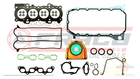 FSX-2640010 GASKET SET (JC-1509) 1.4L FORD 4 CYLINDER FIESTA ZETEC-SE DAH/DHB 16 VALVE HEAD MLS FORD