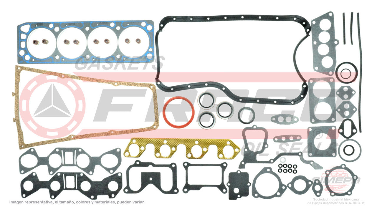 FSX-2640072 GASKET SET (FS-305-2) 2.3L MUSTANG 140 SOHC EFI 79/84 CORK-RUBBER COVER SILICONE PAN HEAD SB FORD