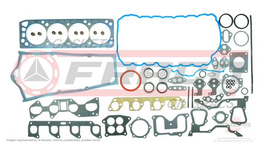 FSX-2640074 GASKET SET (FS-305-4 FS-305-8) 2.3L FORD 4 CYLINDER RANGER 140 SOHC 93/94 (CRANKCASE AND COVER IN LEATHER.) FORD