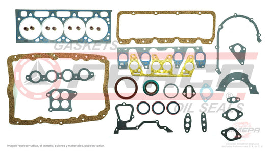 FSX-2640076 GASKET KIT 2.3L FORD 4 CYLINDER TEMPO TOPAZ FI 1991 OHV HIGH OUTPUT CARBURETOR HEAD SB FORD