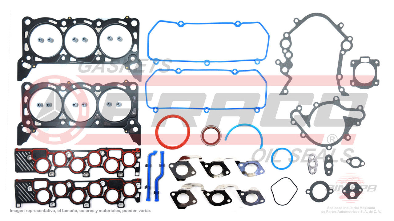 FSX-2662074 GASKET SET (FS-341)(JC-1538) 3.8L 4.2L OHV WINDSTAR ECNOLINE F150 96/97 SLIM ADM MANIFOLD T/P HEAD MLS FORD