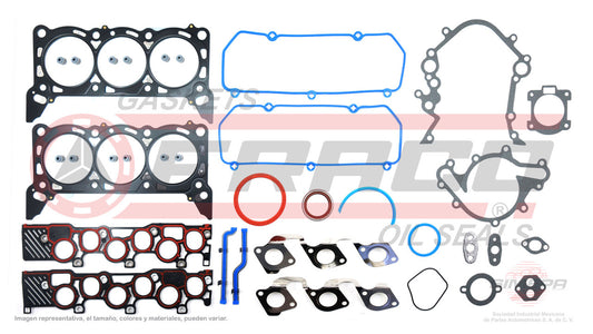 FSX-2662074 GASKET SET (FS-341)(JC-1538) 3.8L 4.2L OHV WINDSTAR ECNOLINE F150 96/97 SLIM ADM MANIFOLD T/P HEAD MLS FORD