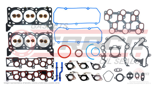 FSX-2662075 GASKET SET (FS-341-1) 3.8L 232 OHV F150 WOLF TYPE 99/01 MULTIPLE ADM THICK T/P VALVE SEAL BELL TYPE MLS FORD