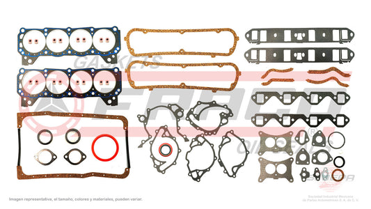 FSX-2682050 GASKET SET (FS-360-2)(JC-1533-R) 4.3L 4.7L 5.0L GALAXIE 500 F150 F250 FAIRLINE FALCON MAVERICK MARQUIS MUSTANG FORD