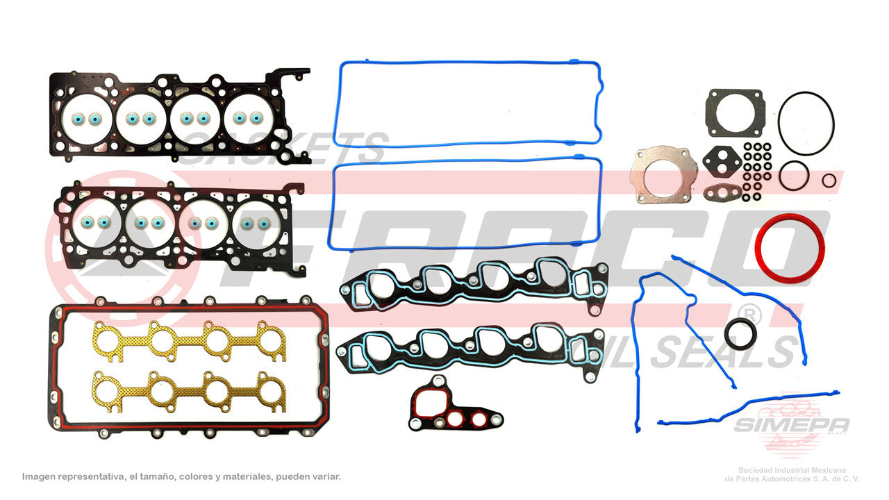 FSX-2682072 GASKET SET (JC-1541) 4.6L FORD V8 LINCOLN MARQUIS TRITON 281 SOHC MANIFOLDS ADM DROP 91/98 HEAD MLS FORD