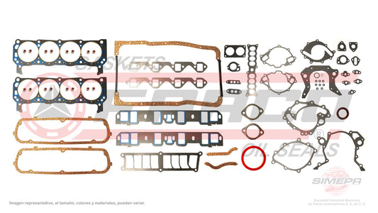 FSX-2682081 GASKET SET (FS-360-5)(JC-1533-1R) 5.0L V8 F250 F350 MOTO 302 COUGAR THUNDERBIRD G-MARQUIS 91/95 HEAD NR FORD