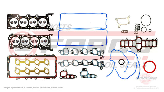 FSX-2682093 GASKET SET (JC-1532-1) 4.6L TRITON F250 LOBO 00/03 MULIPLE ADM PLENUM OIL PUMP IN THERMO PLASTIC HEAD MLS FORD