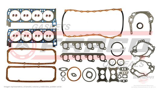 FSX-2682100 GASKET KIT (FS-370)(JC-1539) 5.8L 6.6L FORD V8 F150 351C 351M 400 CARBURETED 70/82 HEAD SB FORD