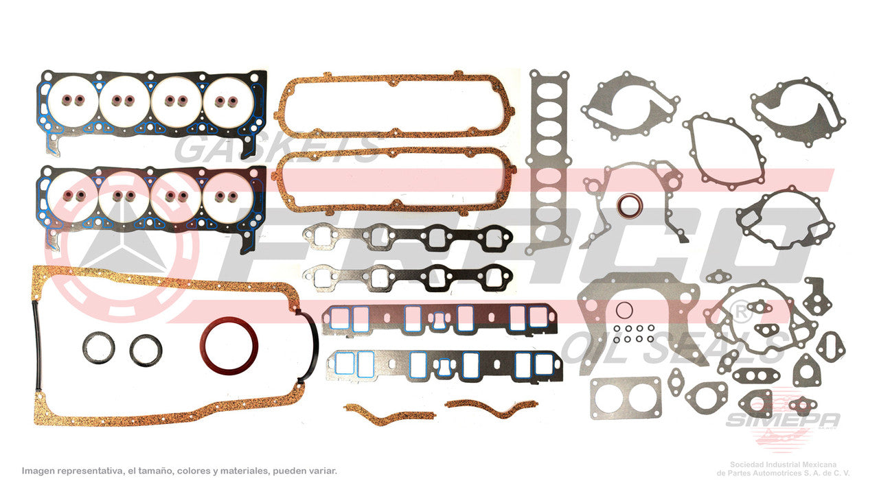 FSX-2682103 GASKET SET (FS-365-3)(JC-1537-1R) 5.8L FORD V8 F250 F350 351W FI 84/93 HEAD NR FORD