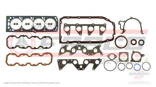 FSX-3040065 GASKET SET (FS-107-1)(JC-1212) 2.2L SOHC PONTIAC BRASIL VIN HKM 87/94 PICK UP LUV ISUZU 88/05 HEAD SB GENERAL MOTORS