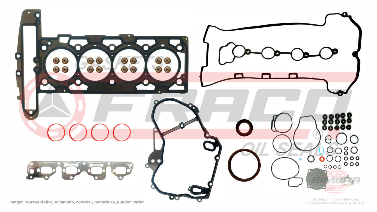 FSX-3040107 GASKET SET (JC-1237) 2.4L GM 4 CYL PONTIAC G5 05/06 MALIBU 08/12 HHR 06/08 METAL DIST SEAL DIST W/TRACK GENERAL MOTORS