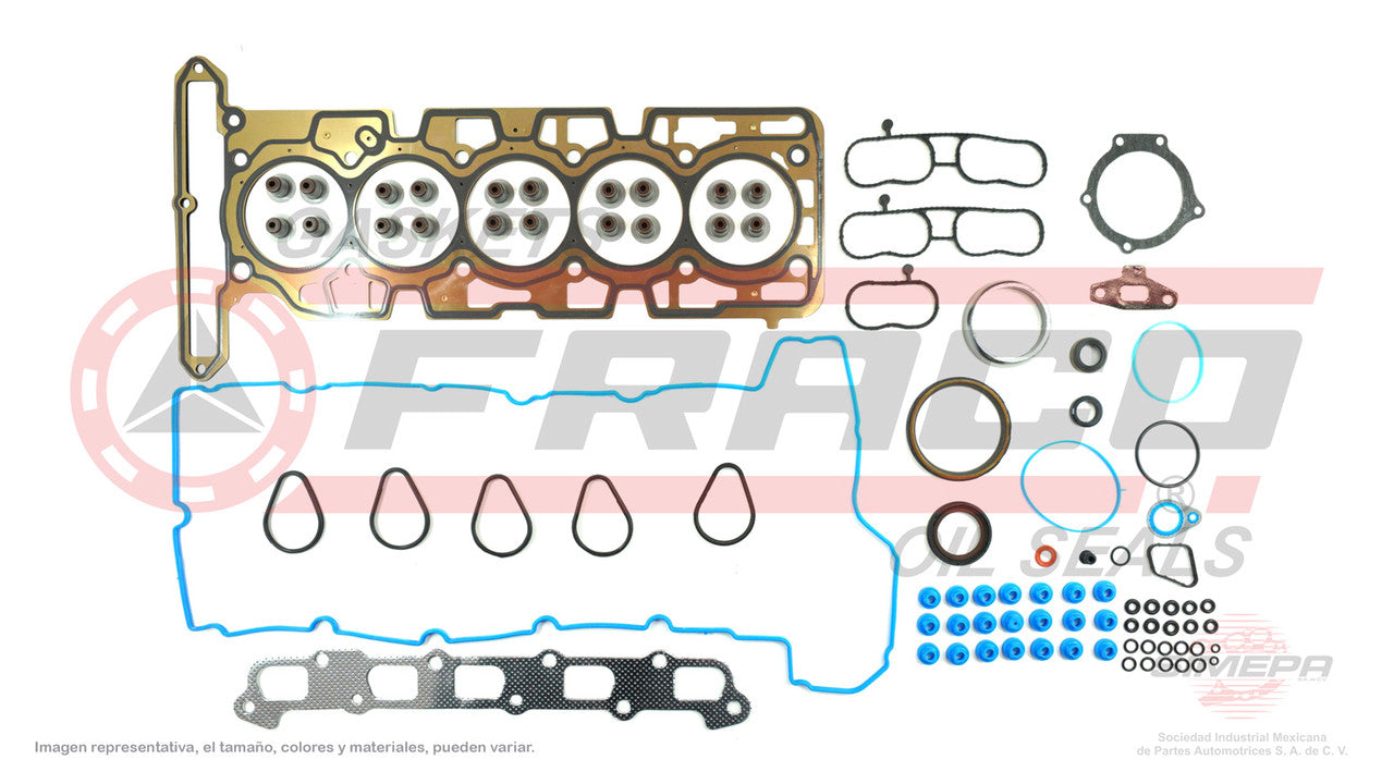 FSX-3050021 JUEGO DE EMPAQUES (FS-129-ML)(JC-1241) 3.7L GM CHEVROLET L5 20V COLORADO CANYON HUMMER H3 223CU. DOHC 07/12 GENERAL MOTORS