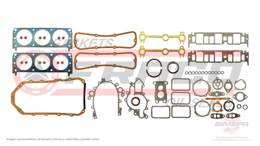 FSX-3062001 GASKET SET (FS-140-1) 2.8L GM V6 173 VIN BX ZL 1 7 BUTTS CARBURETED 80/84 HEAD NR GENERAL MOTORS