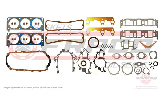 FSX-3062003 GASKET SET (FS-140-1)(JC-1206) 2.8L GM V6 172´´ CITATION CELEBRITY CENTURY CARBURETORS 82/86 HEAD NR GENERAL MOTORS